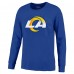 Puka Nacua Los Angeles Rams Majestic Threads Name & Number Non-Distressed Long Sleeve T-Shirt - Royal