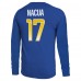 Puka Nacua Los Angeles Rams Majestic Threads Name & Number Non-Distressed Long Sleeve T-Shirt - Royal