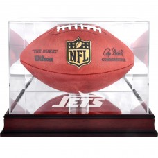 New York Jets Fanatics Authentic Mahogany Team Logo Football Display Case New York Jets Fanatics Authentic Mahogany Team Logo Football Display Case