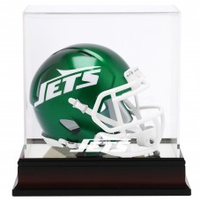 New York Jets Fanatics Authentic Mahogany Logo Mini Helmet Display Case New York Jets Fanatics Authentic Mahogany Logo Mini Helmet Display Case