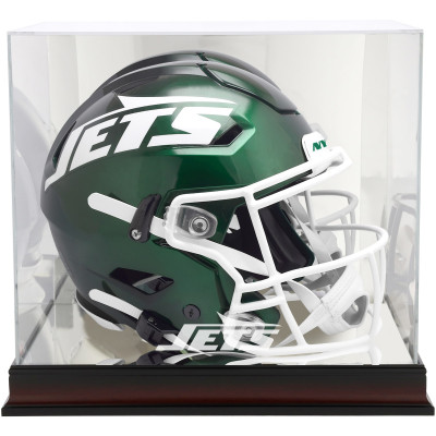 New York Jets Fanatics Authentic Mahogany Helmet Logo Display Case with Mirror Back