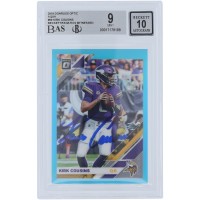 Kirk Cousins Minnesota Vikings Autographed 2019 Panini Donruss Optic Aqua #60 #/299 Beckett Fanatics Witnessed Authenticated 9/10 Card