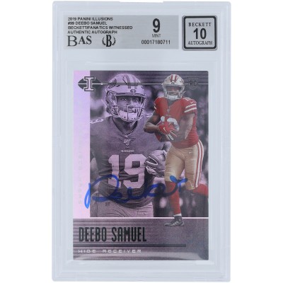 Deebo Samuel Sr San Francisco 49ers Autographed 2019 Panini Illusions Retail #99 Beckett Fanatics Witnessed Authenticated 9/10 Rookie Card