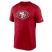 San Francisco 49ers Nike Scarlet Primetime Legend Logo Performance T-Shirt