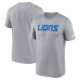 Футболка Detroit Lions Nike Heather Gray Primetime Legend Wordmark Performance