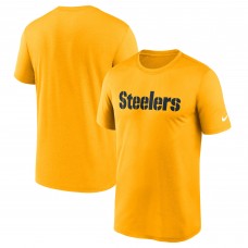 Футболка Pittsburgh Steelers Nike Gold Primetime Legend Wordmark Performance