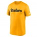 Футболка Pittsburgh Steelers Nike Gold Primetime Legend Wordmark Performance