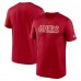 San Francisco 49ers Nike Scarlet Primetime Legend Wordmark Performance T-Shirt