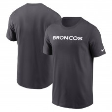 Футболка Denver Broncos Nike Anthracite Primetime Wordmark Essential