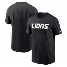 Футболка Detroit Lions Nike Black Primetime Wordmark Essential