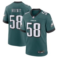 Jalyx Hunt Philadelphia Eagles Nike Team Game Jersey - Midnight Green