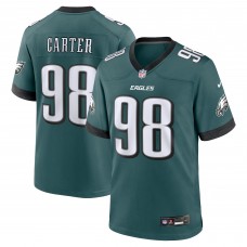 Jalen Carter Philadelphia Eagles Nike Team Game Jersey - Midnight Green