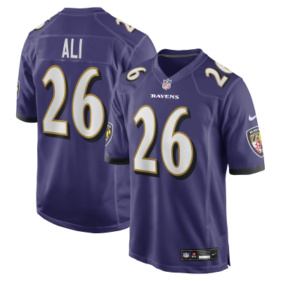 Джерси Baltimore Ravens Rasheen Ali Nike Purple Team Game