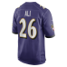 Джерси Baltimore Ravens Rasheen Ali Nike Purple Team Game