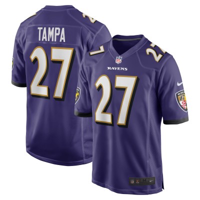Игровая джерси Baltimore Ravens T.J. Tampa Nike Purple Team Game