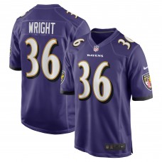 Owen Wright Baltimore Ravens Nike Team Game Jersey -  Purple