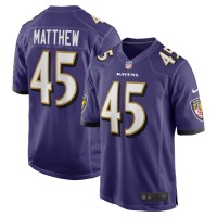 Christian Matthew Baltimore Ravens Nike Team Game Jersey -  Purple