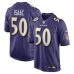 Джерси Baltimore Ravens Adisa Isaac Nike Purple Team Game Джерси Baltimore Ravens Adisa Isaac Nike Purple Team Game