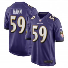 Malik Hamm Baltimore Ravens Nike Team Game Jersey -  Purple