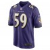 Malik Hamm Baltimore Ravens Nike Team Game Jersey -  Purple