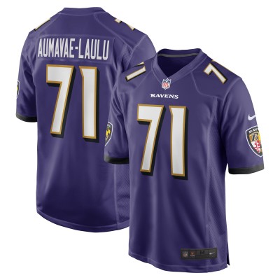 Игровая джерси Baltimore Ravens Malaesala Aumavae-Laulu Nike Purple Team Game