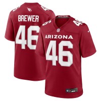 Arizona Cardinals Aaron Brewer Nike Cardinal Team Game Jersey