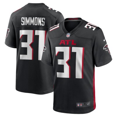 Игровая джерси Atlanta Falcons Justin Simmons Nike Black Team Game