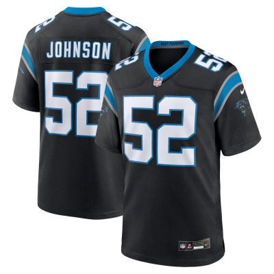 Игровая джерси Carolina Panthers DJ Johnson Nike Black Game