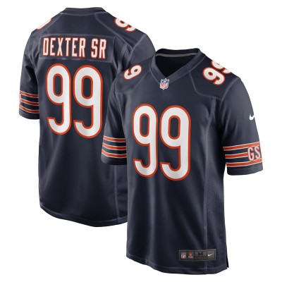 Игровая джерси Chicago Bears Gervon Dexter Sr. Nike Navy Game