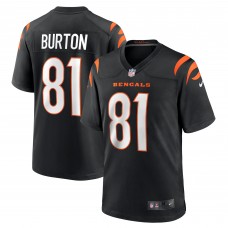 Cincinnati Bengals Jermaine Burton Nike Black Game Jersey