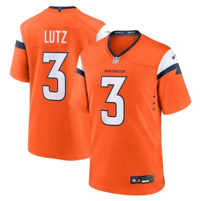 Игровая джерси Denver Broncos Wil Lutz Nike Orange Team Game