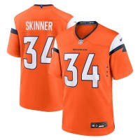 Denver Broncos JL Skinner Nike Orange Team Game Jersey