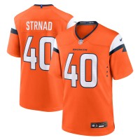 Denver Broncos Justin Strnad Nike Orange Team Game Jersey