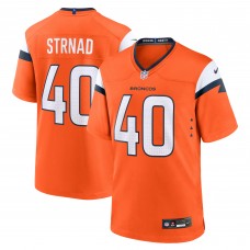 Denver Broncos Justin Strnad Nike Orange Team Game Jersey