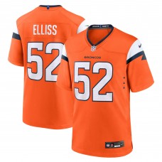 Denver Broncos Jonah Elliss Nike Orange Team Game Jersey