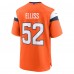 Denver Broncos Jonah Elliss Nike Orange Team Game Jersey