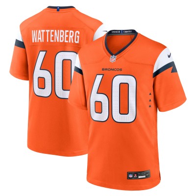Denver Broncos Luke Wattenberg Nike Orange Team Game Jersey
