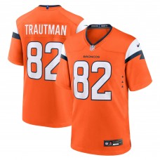 Denver Broncos Adam Trautman Nike Orange Team Game Jersey