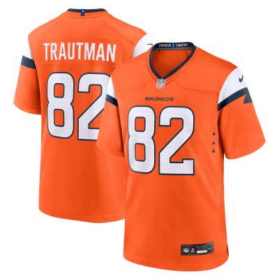 Denver Broncos Adam Trautman Nike Orange Team Game Jersey