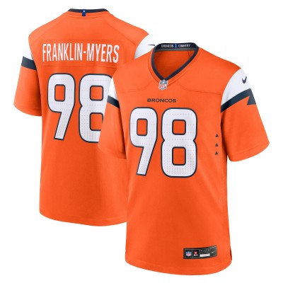 Denver Broncos John Franklin-Myers Nike Orange Team Game Jersey