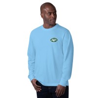 New York Jets Margaritaville Blue Hail Mary Long Sleeve T-Shirt