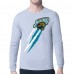 Jacksonville Jaguars Starter Heather Gray Retro Team Logo Color Scratch Long Sleeve T-Shirt