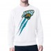 Jacksonville Jaguars Starter White Retro Team Logo Color Scratch Pullover Sweatshirt