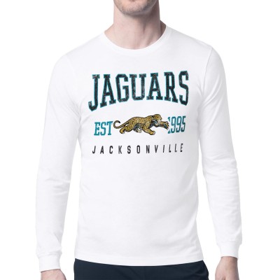 Jacksonville Jaguars Starter White Retro Team Logo Long Sleeve T-Shirt