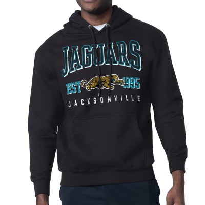 Jacksonville Jaguars Starter Black Retro Team Logo Pullover Hoodie