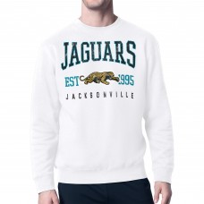 Jacksonville Jaguars Starter White Retro Team Logo Pullover Sweatshirt