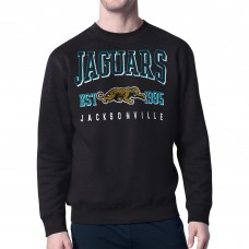 Jacksonville Jaguars Starter Black Retro Team Logo Pullover Sweatshirt