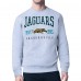 Jacksonville Jaguars Starter Heather Gray Retro Team Logo Pullover Sweatshirt