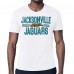 Jacksonville Jaguars Starter White Mesh Look Retro Team Logo T-Shirt