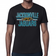 Jacksonville Jaguars Starter Black Mesh Look Retro Team Logo T-Shirt
